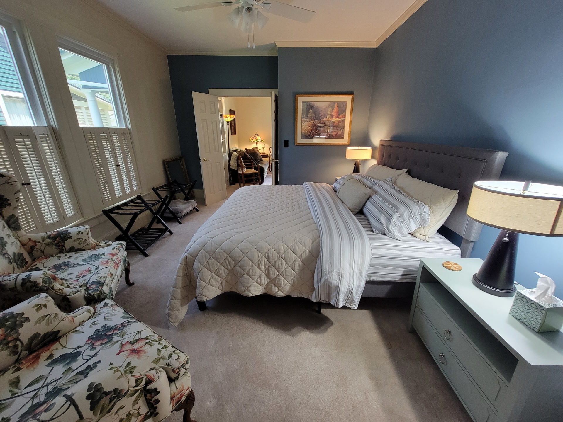 Comfortable master bedroom at The Rambo House vacation rental in Southwest Virginia